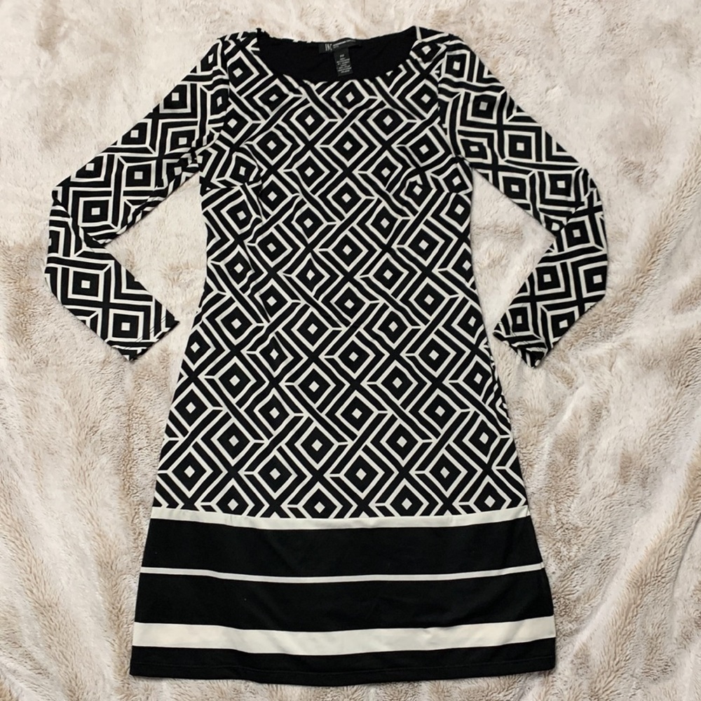 INC black and white print dress